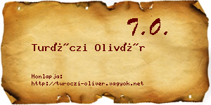 Turóczi Olivér névjegykártya